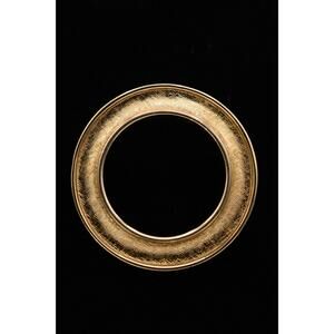 Crown Trifari Vintage Pin Brooch Round Circle Brushed Gold Textured Signed BinAT